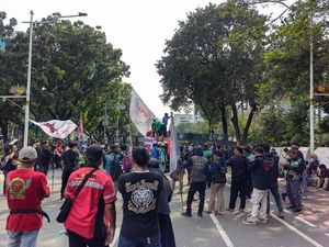 Demo Driver Ojol di Jakarta Diklaim 50.000 Orang, Ternyata Cuma Segini