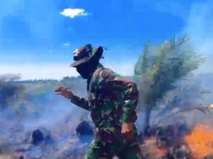 Cerita Prajurit TNI Dikepung Api-Motor Nyaris Hangus saat Karhutla di Rohil