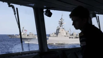 Penampakan HMS Dauntless yang mengawal Prince of Wales. Foto: Royal Navy