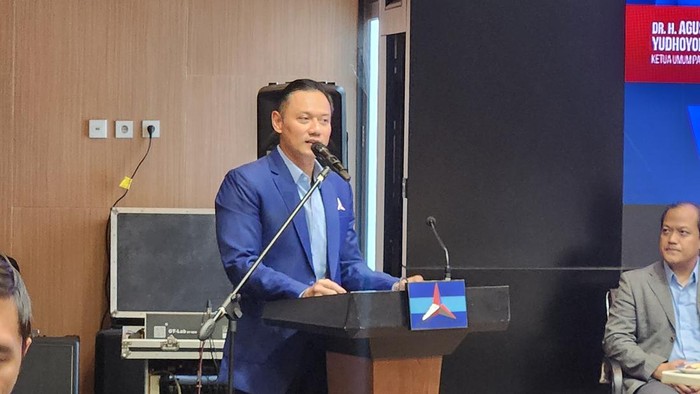 Ketua Umum DPP Partai Demokrat Agus Harimurti Yudhoyono. (Adrial/detikcom)