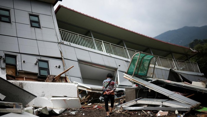 A view of the damage in the aftermath of torrential rain, in Gapyeong, South Korea July 21, 2025. REUTERS/Kim Hong-Ji