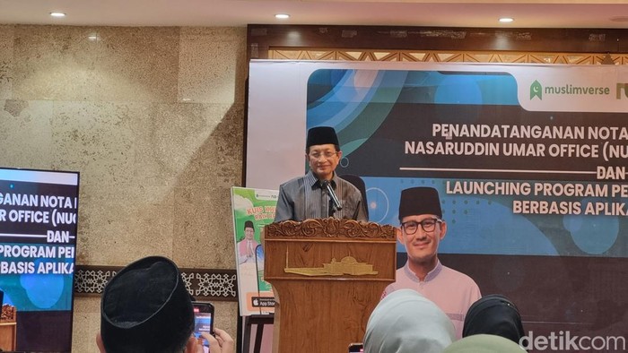 Menteri Agama (Menag) Nasaruddin Umar. (Taufiq/detikcom)
