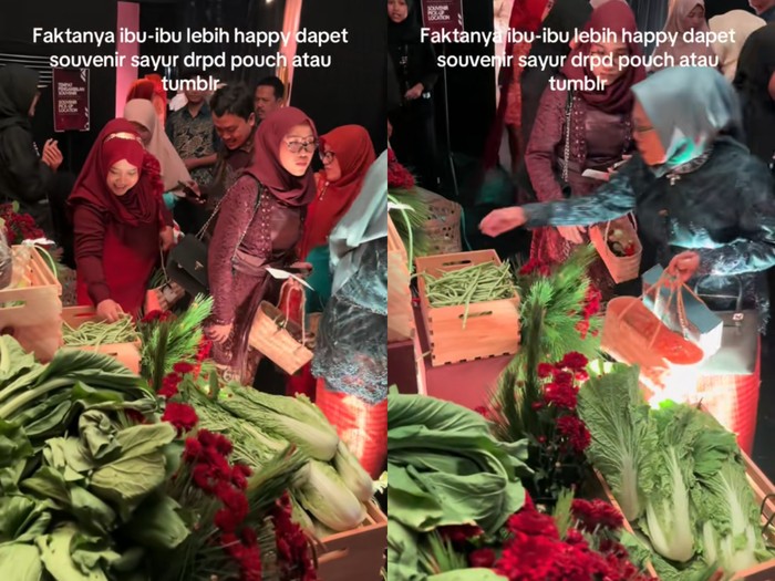 Nikahan Souvenir Sayur Suasanya pernikahan ini mendadak jadi sorotan di media sosial, karena pengantin menyediakan aneka sayur segar yang bebas diambil oleh tamu undangan di Yogyakarta. Postingan tersebut langsung viral di media sosial.