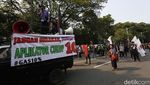 Ojol Demo di Patung Kuda, Tuntut Keadilan Tarif dan UU Transportasi Online