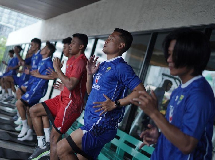 Para pemain Persib Bandung di Thailand.