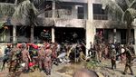 Penampakan Pesawat Latih Militer Jatuh di Kampus Dhaka, 19 Orang Tewas