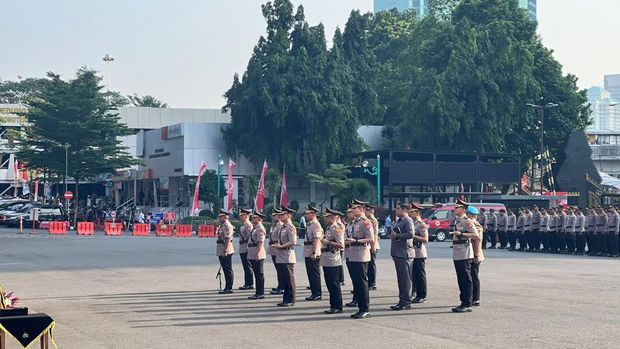 Polda Metro Jaya menggelar serah terima jabatan 5 Kapolres: Jaksel hingga Jaktim.