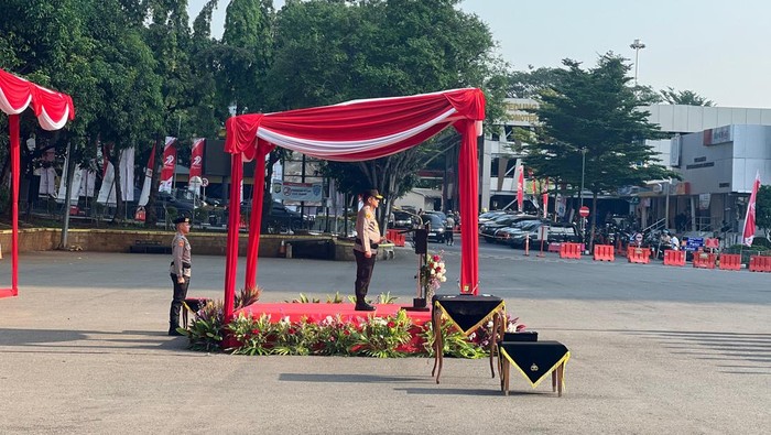 Polda Metro Jaya menggelar serah terima jabatan 5 Kapolres: Jaksel hingga Jaktim.