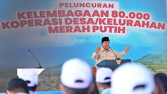 Presiden Prabowo Subianto meluncurkan Kopdes Merah Putih. (Muchlis Jr-Biro Pers Sekretariat Presiden)
