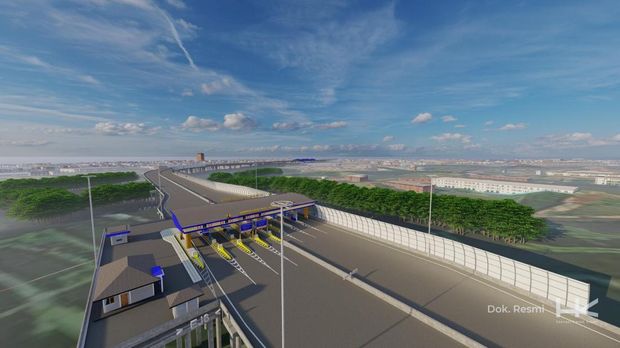 Proyek Tol Baru Pelabuhan Tanjung Priok tembus Tol Cibitung-Cilincing. (Dok. Hutama Karya)