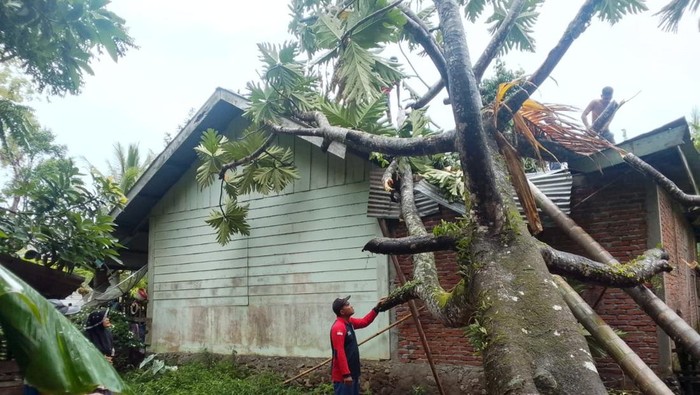 Rumah warga di Aceh Besar rusak akibat angin kencang (dok BPBA)