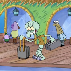 Akhirnya Squidward Lalui Hari Tanpa SpongeBob