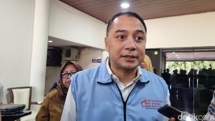 Wali Kota Surabaya Eri Cahyadi di Convention Hall Halan Arief Rahman Hakim.