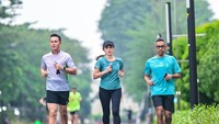 Kini, Andhika Pratama lari lagi setelah dua minggu mengalami cedera lutut. Foto: dok instagram Andhika Pratama