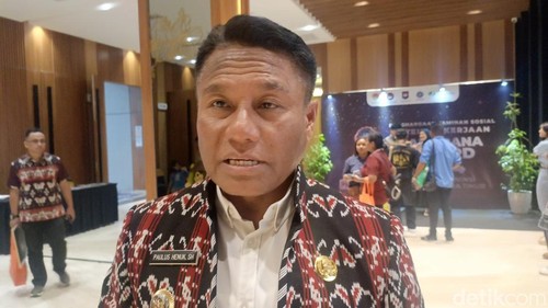 Bupati Rote Ndao, Paulus Henuk, di Kupang, Senin (21/7/2025) malam. (Simon Selly/detikBali)
