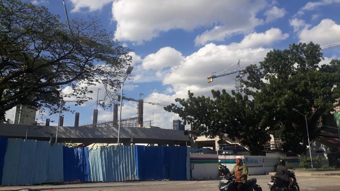 Kondisi revitalisasi Stadion Teladan Medan dari sisi Selatan (Nizar Aldi/detikSumut)