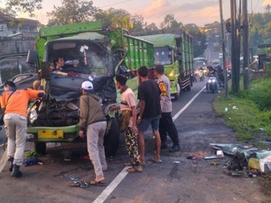 Tabrakan Beruntun di Jalan Denpasar-Gilimanuk, Supir Truk Tergencet