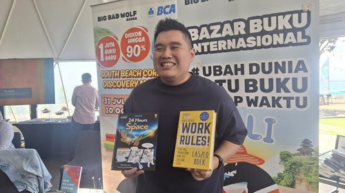 Marthius Wandi Budianto, Direktur BBW Indonesia, saat acara Book Preview di Discovery Kartika Plaza Hotel, Selasa (22/7/2025). (Fabiola Dianira/detikBali)