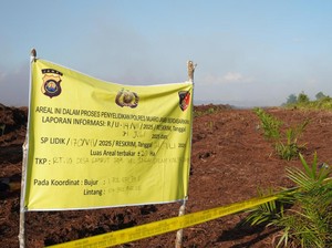 Polda Jambi Selidiki Kasus Kebakaran Lahan di Desa Gambut Jaya