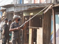 Satpol PP Bogor Bongkar 115 Bangunan Liar di Sekitar Flyover Cileungsi