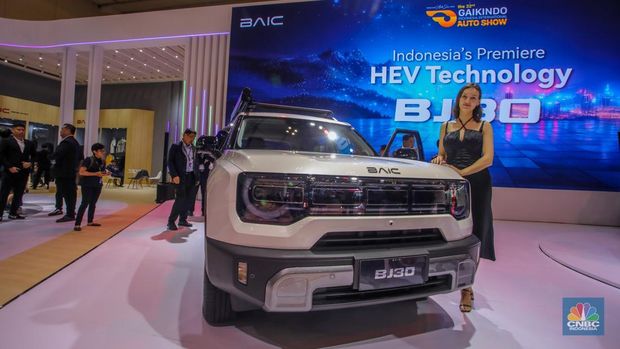 BAIC BJ30 BAIC BJ30 ditampilkan saat peluncuran dalam acara saat dalam acara GIIAS 2025 di ICE BSD, Kabupaten Tangerang, Banten, Rabu (23/7/2025). (CNBC Indonesia/Faisal Rahman)