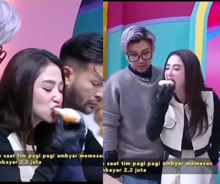 Cicip Donat Pinkan Mambo, Dewi Persik: Enak Kayak Roti Cakwe