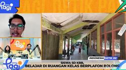 Siswa SD KBB, Belajar di Ruangan Kelas Berplafon Bolong