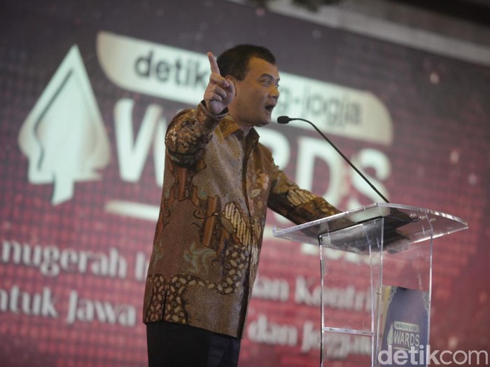 Gubernur Jateng Ahmad Luthfi di ajang detikJateng-Jogja Awards 2025 di Semarang, Rabu (23/7/2025) malam.