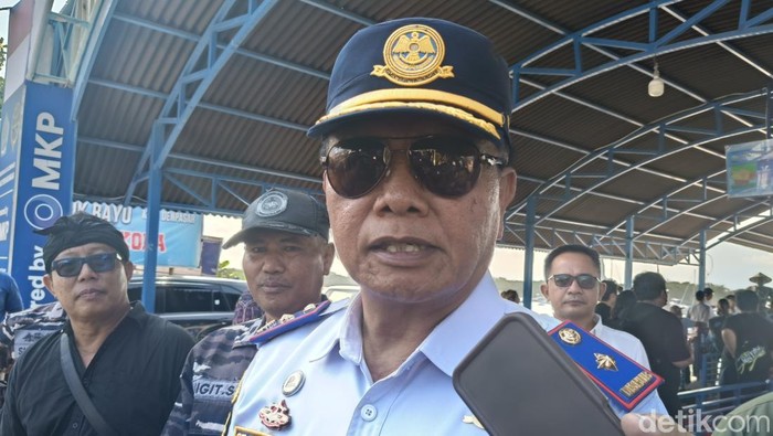 Kepala Dinas Perhubungan Denpasar I Ketut Sriawan saat dijumpai di Pelabuhan Sanur, Denpasar, Bali pada Rabu (23/7/2025).