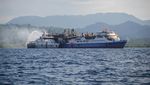KM Barcelona 5 Terbakar, Upaya Pendinginan Terus Dilakukan