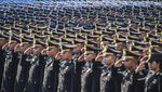Momen Prabowo Lantik Ribuan Capaja TNI-Polri di Istana Merdeka