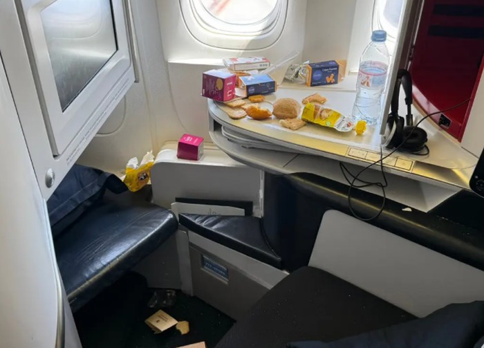 Penumpang kelas bisnis jorok di penerbangan Air France