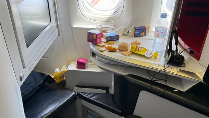 Penumpang kelas bisnis jorok di penerbangan Air France