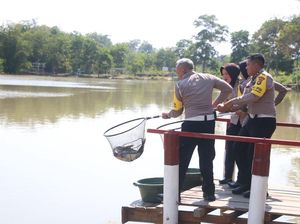 Polda Babel Kembali Lepas Ratusan Ikan-Burung di Taman Bhaypark