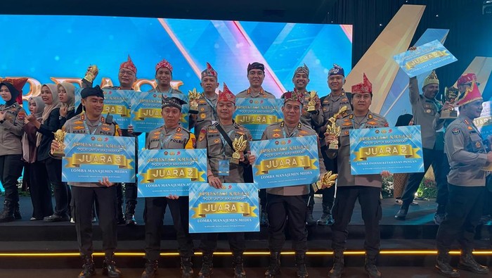 Polda Jatim borong pengharggan di Awarding Day Polri Apresiasi Kreasi Polri