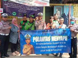 Polantas Edukasi Ojol untuk Cegah Kecelakaan di Mojokerto