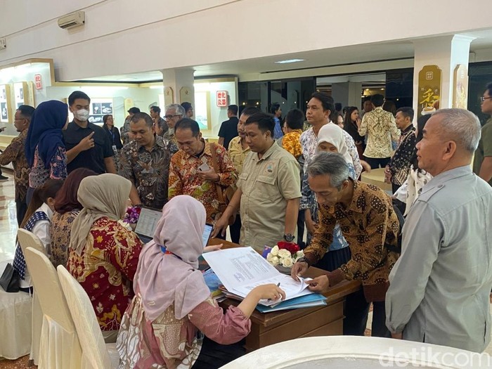 Suasana lokasi Anugerah detikJateng-Jogja Awards 2025 di Gedung Gradhika Bhakti Praja, Kecamatan Semarang Selatan, Rabu (23/7/2025) malam.