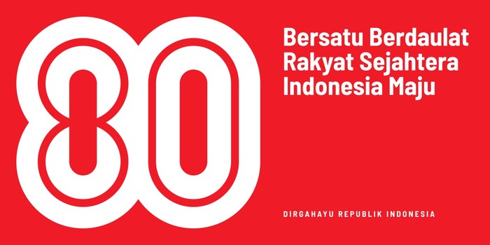 Banner HUT ke-80 RI