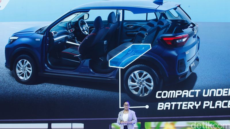 PT Astra Daihatsu Motor (ADM) membawa Daihatsu Rocky hybrid dalam ajang Gaikindo Indonesia International Auto Show (GIIAS) 2025 di ICE BSD City, Tangerang, Rabu (23/7/2025).