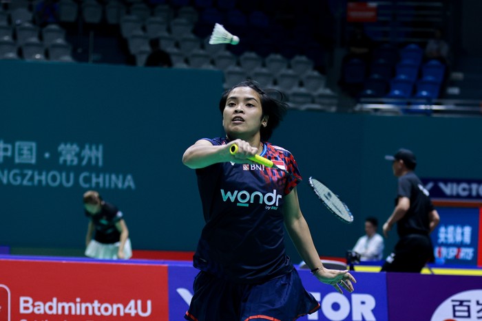 Tunggal putri Indonesia Gregoria Mariska Tunjung di China Open 2025.