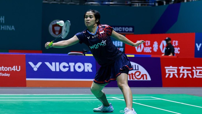 Tunggal putri Indonesia Gregoria Mariska Tunjung di China Open 2025.