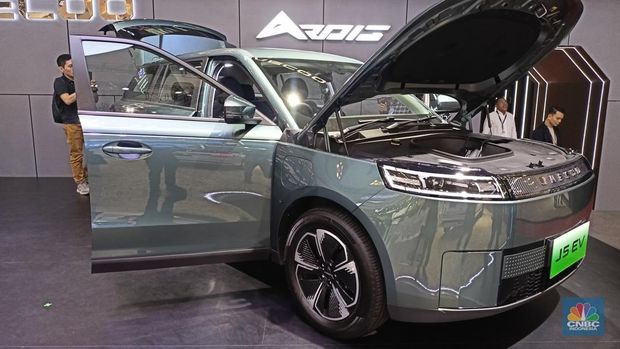 JAECOO Indonesia memperkenalkan JAECOO J5 EV. (CNBC Indonesia/Ferry Sandi)