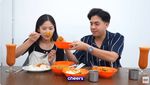 Kompaknya Jerome Polin dan Haruka Saat Mukbang Sushi hingga Pizza