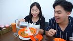 Kompaknya Jerome Polin dan Haruka Saat Mukbang Sushi hingga Pizza