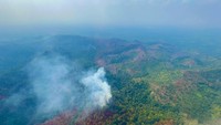 Daerah Rokan Hulu dipilih menjadi salah satu lokasi karhutla yang dipantau via udara. Titik hotspot di Rohul cukup sulit dijangkau via darat mengingat lokasinya di perbukitan. (Dok. Istimewa)