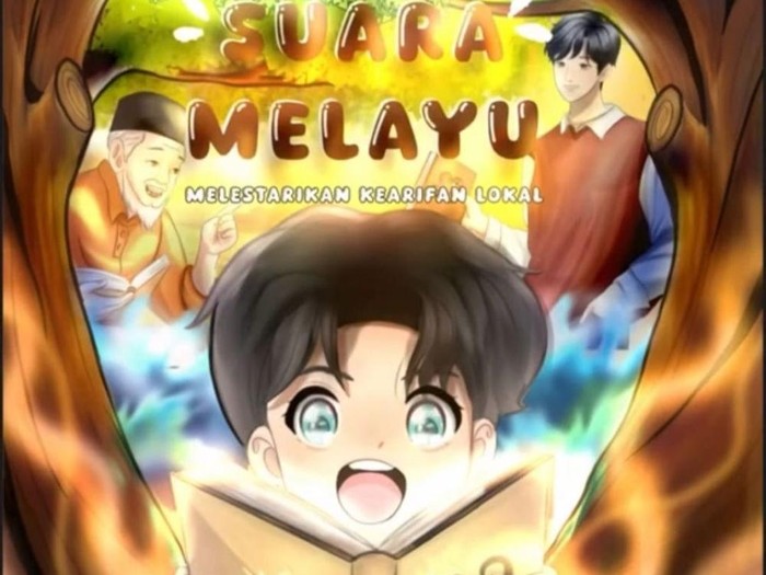 Komik hasil Marsya yang dibuat via handphone
