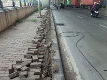 Bisa-bisanya Maling di Koja Bongkar Trotoar demi Curi Kabel Lampu Jalan