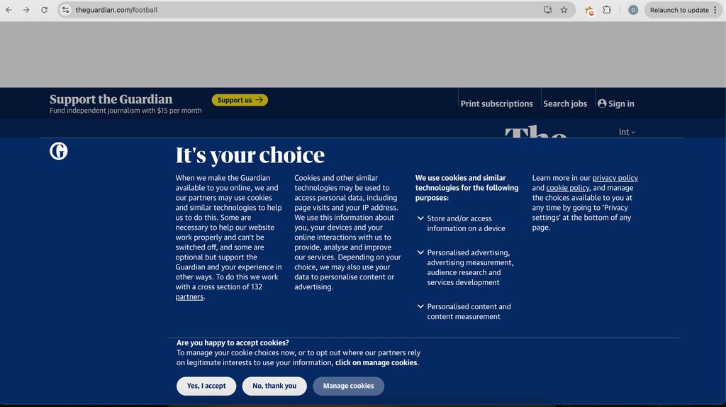 Tangkapan layar website The Guardian