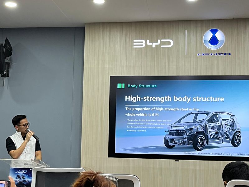 Acara Bedah Produk BYD Atto 1 di arena GIIAS 2025, ICE-BSD City, Tangerang, Jumat (25/7/2025)