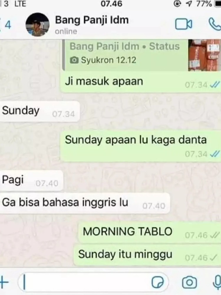 Inilah contoh pentingnya untuk belajar Bahasa Inggris. Selain nggak malu-maluin saat ditanya gebetan, jadinya kelihatan keren juga, kan